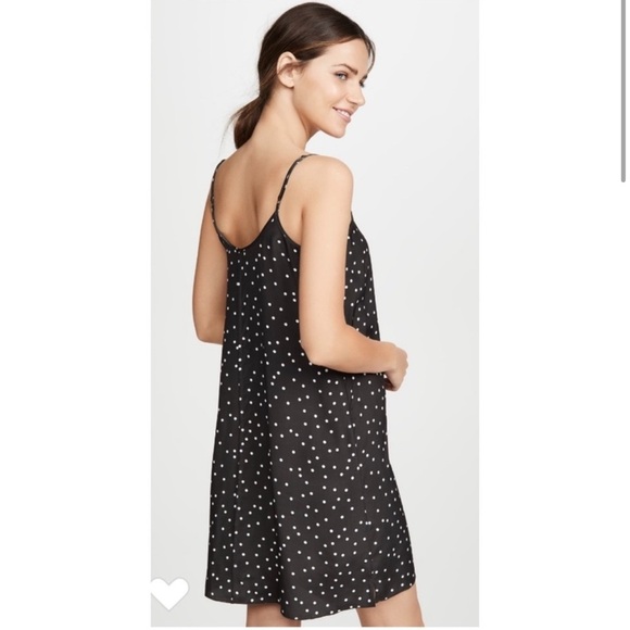 ATM Silk Polka Dot Slip Dress. - Picture 2 of 7